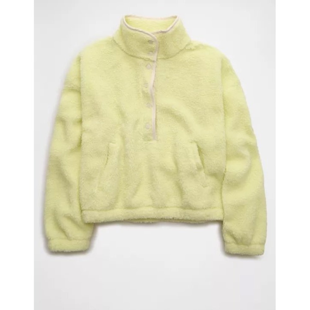 American Eagle Sherpa Pullover Lime Green XL New With Tags